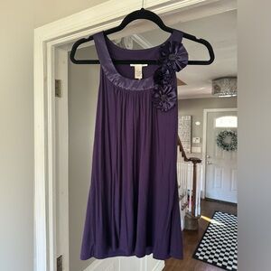 Purple KENAR size SMALL top with floral brocades